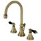Kingston Brass KS2983PKL Widespread Bathroom Faucet with Brass Pop-Up, Antique Brass KS2983PKL - alternate 1